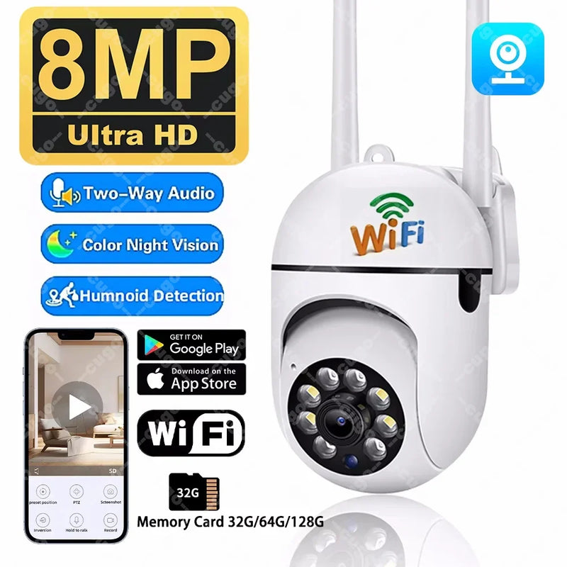 Câmera de Segurança Wi-Fi 8MP Ultra HD