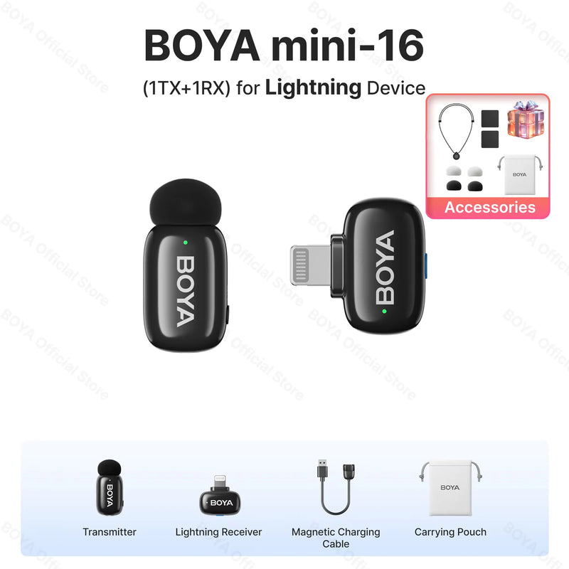 MICROFONE SEM FIO BOYA  PROFISSIONAL